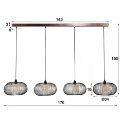 Hanglampen*HUUS Hanglamp Tosca