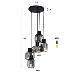 Hanglampen*HUUS Hanglamp Volier