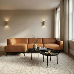 Hoekbanken|Zitbanken*HUUS Hoekbank Statement Cognac