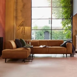 Hoekbanken|Zitbanken*HUUS Hoekbank Statement Cognac
