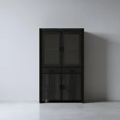 Opbergkasten*HUUS Kast Britt zwart hoog