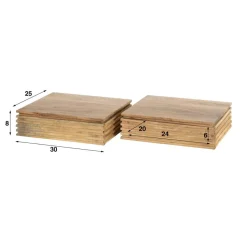Nachtkastjes*HUUS Nachtkastje Candiz – Set van 2