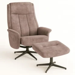 Draaifauteuil|Relaxfauteuil*HUUS Relaxfauteuil Sam + Hocker