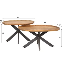 Salontafels*HUUS Salontafelset Ginny