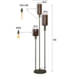 Vloerlampen*HUUS Vloerlamp Leentje
