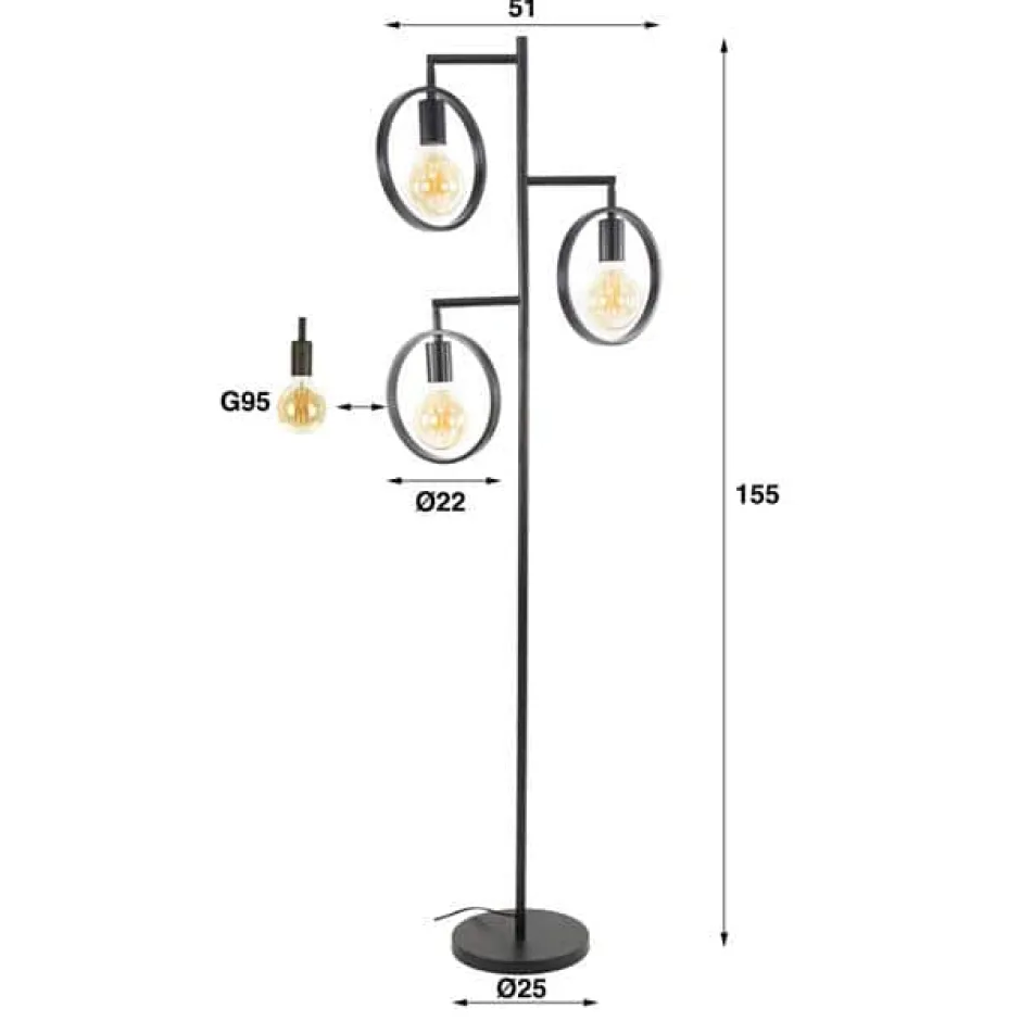 Vloerlampen*HUUS Vloerlamp Yuri